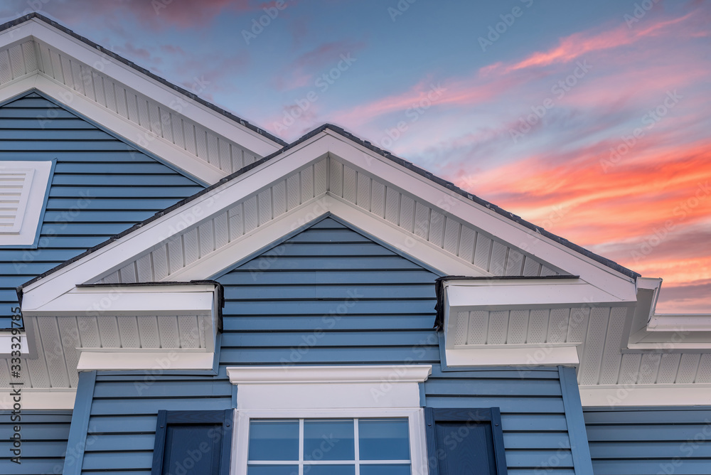 blue siding home