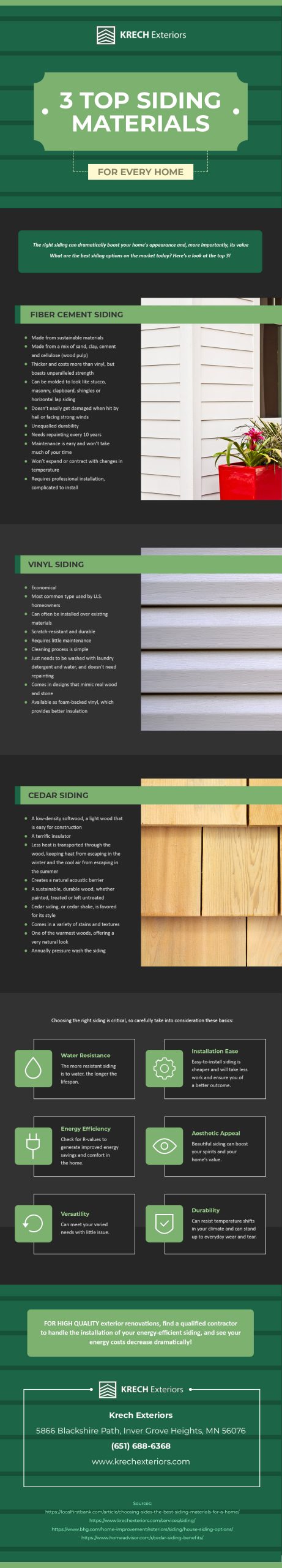 Infographic: 3 Top Siding Materials for Every Home