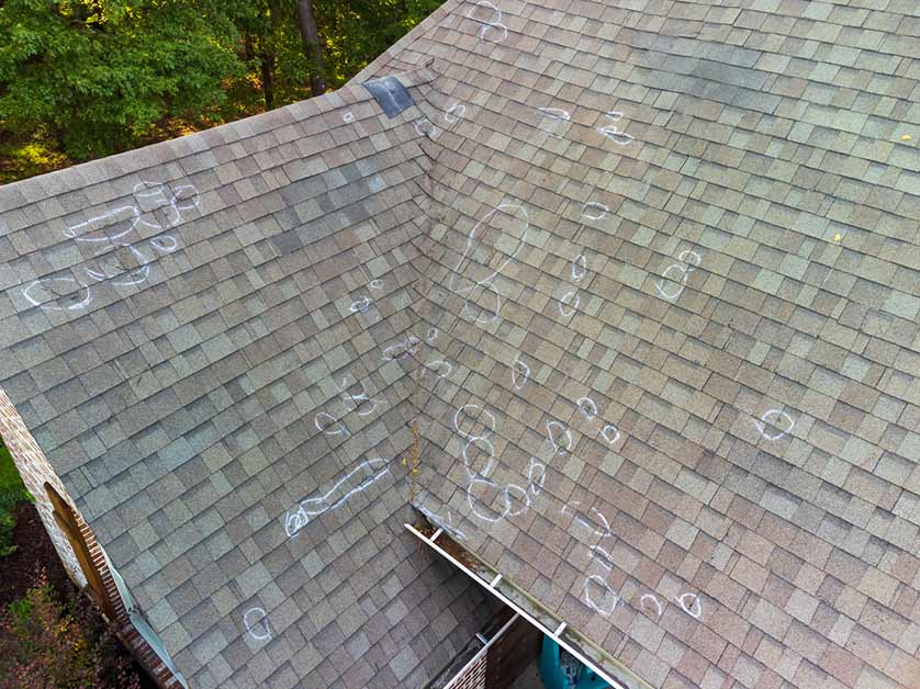 roofing dealing with hail damage