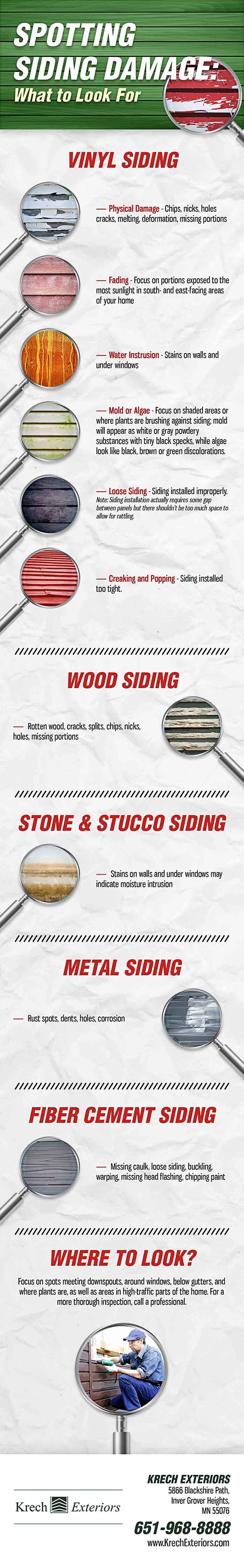 Infographic - Spotting Siding Damage What to Look for