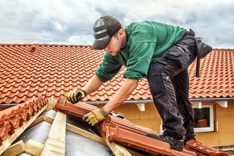 Working on the roof installation