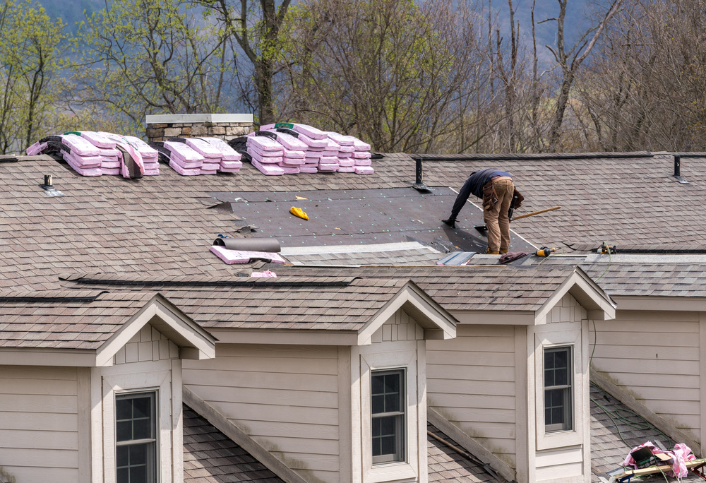 workfing on roof